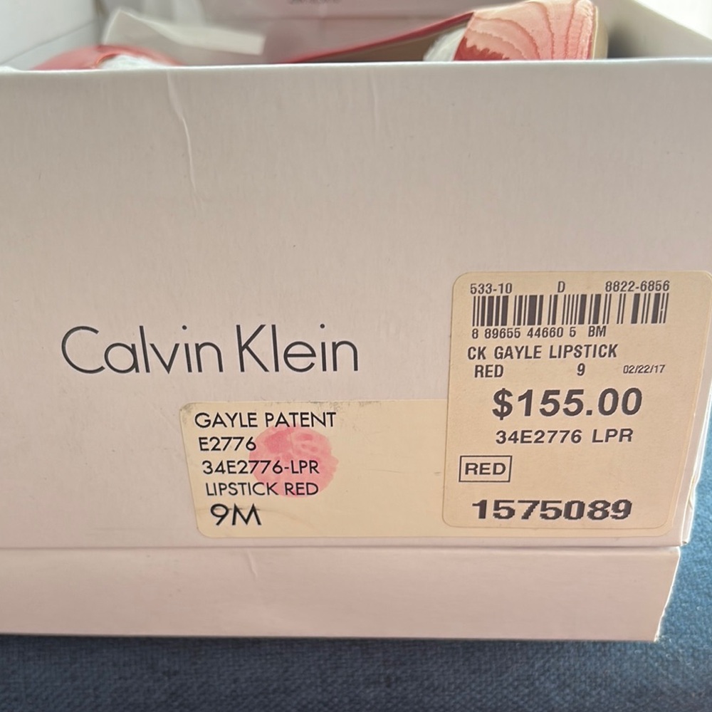 NWT - Calvin Klein Red Patent Heels - Picture 2 of 7